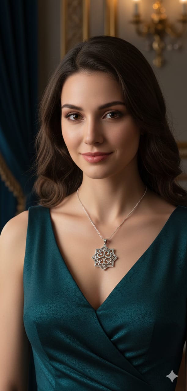 Octagon Pendant Inspired by a Year of 1218 Haghartsin Monastery Khachkar - Style 2