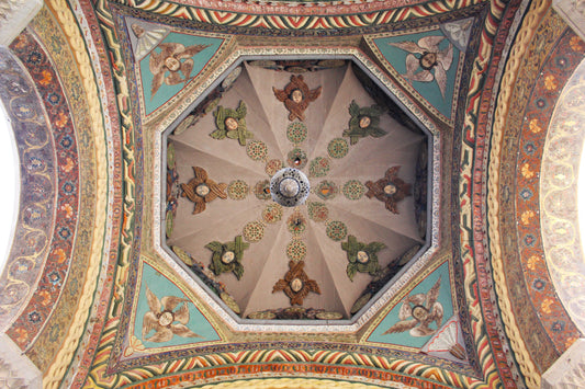 Seraphim beneath the dome of the bell tower of the Mother Cathedral of Etchmiadzin.