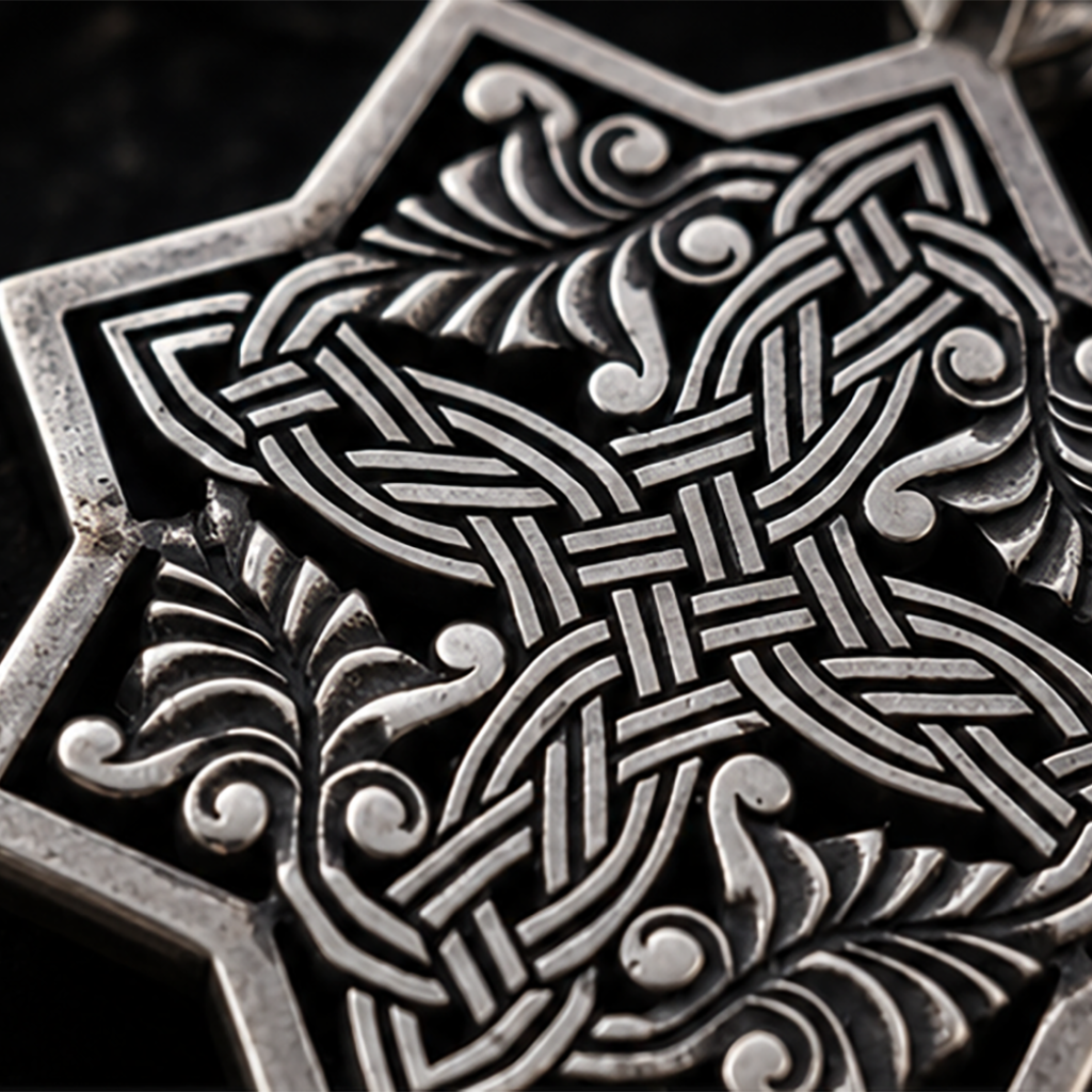 Goshavanq Octagon Pendant Crafted from Poghos Varbed Khachkar Stone - symmetrical and cross-shaped