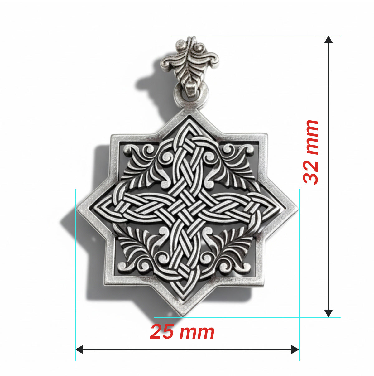 Goshavanq Octagon Pendant Crafted from Poghos Varbed Khachkar Stone - symmetrical and cross-shaped